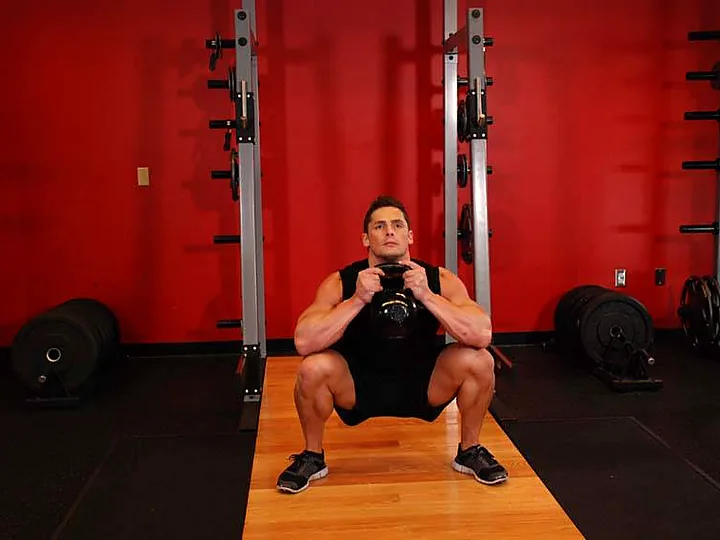 Goblet Squat: end position