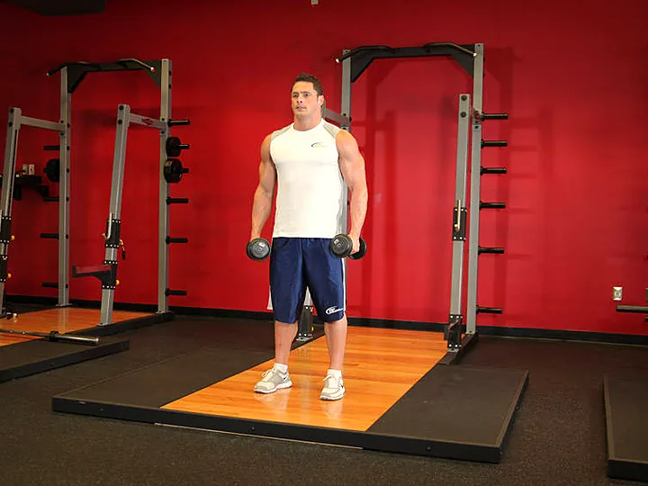 Dumbbell Lateral Raise: starting position